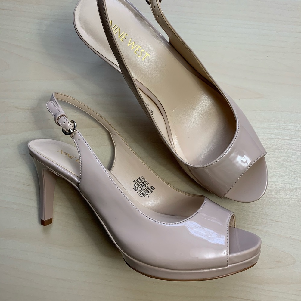 Nine West Nude Able Open toed heels